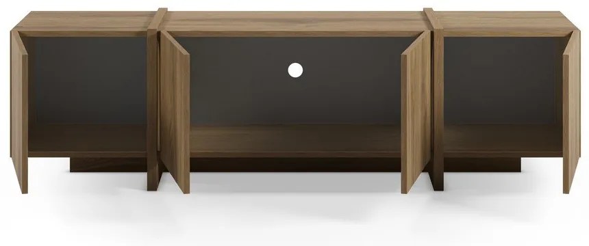 Szafka pod TV w dekorze dębu w naturalnym kolorze 180x55x35 cm Volia – Marckeric