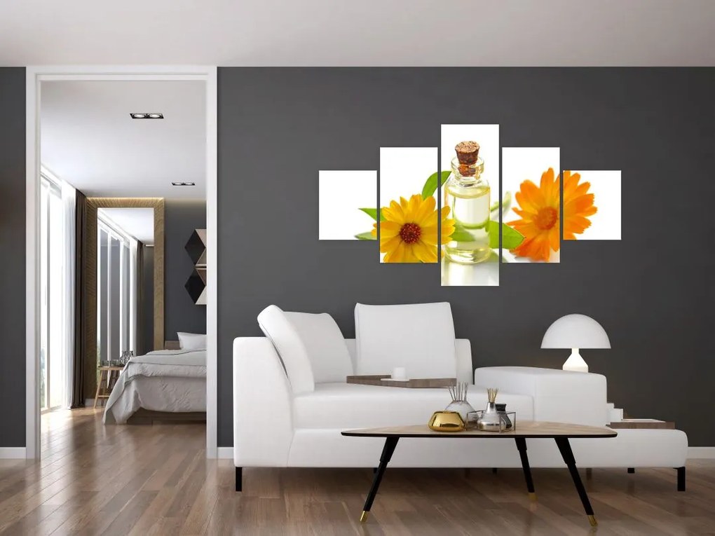 Obraz kwiatowego oleju (125x70 cm)