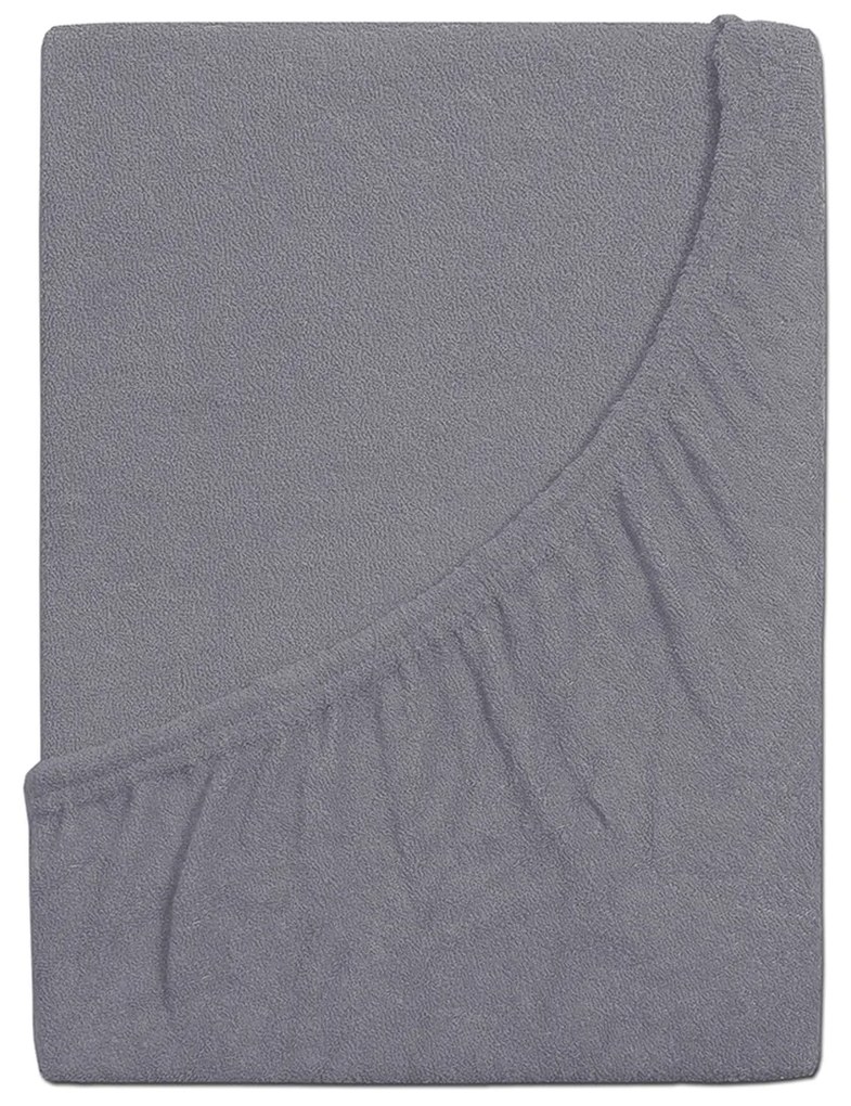 4Home prześcieradło frotte Ideal szare, 100 x 200cm, 100 x 200 cm