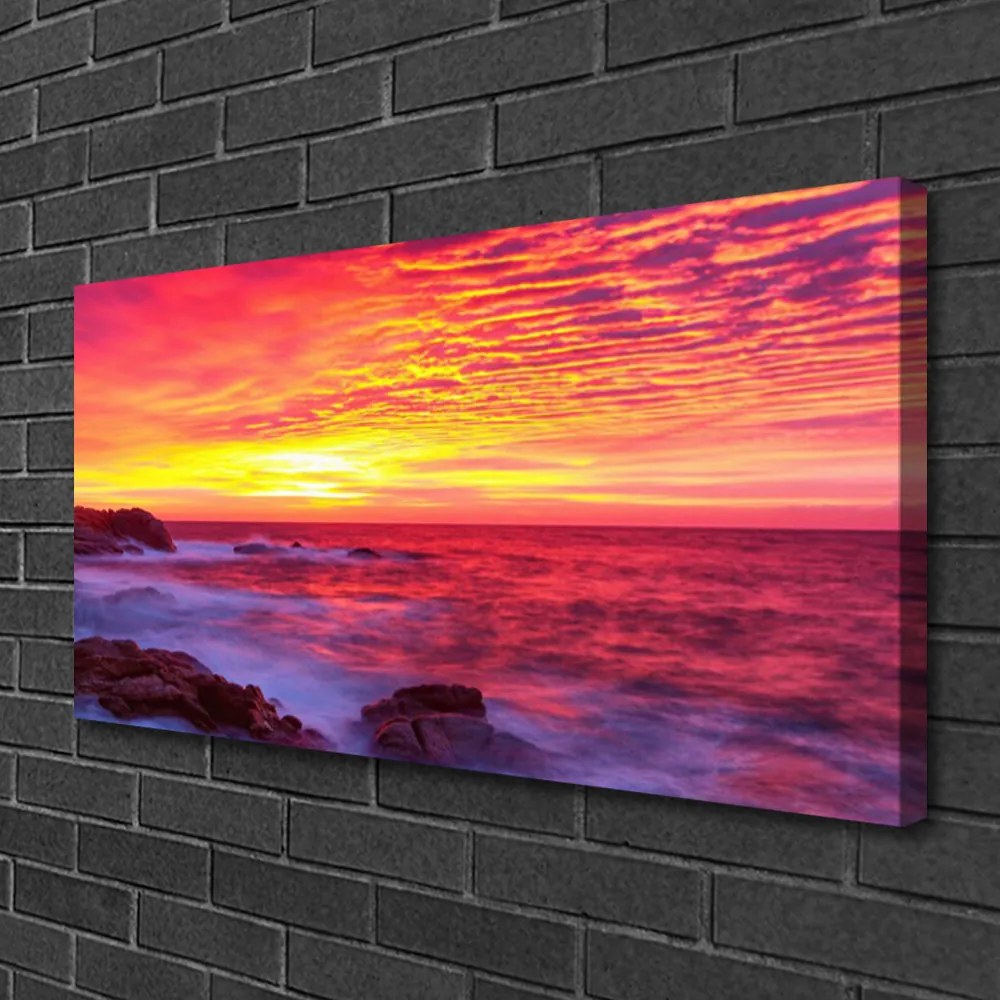 Zdjęcie na płótnie Abstrakcyjny Zachód Słońca