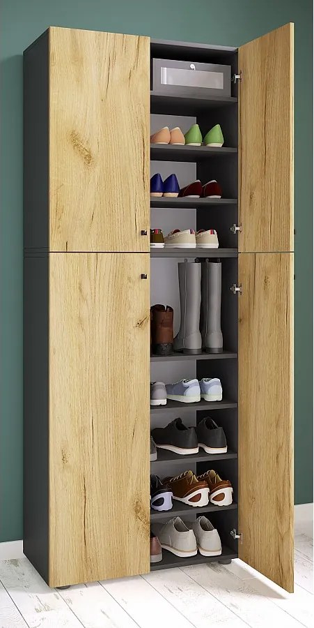 XXL Drewno Duża szafka na buty Lona 9