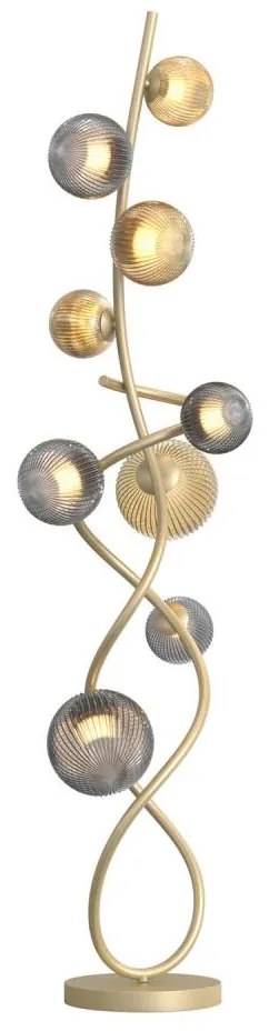 Wofi 3015-904 - LED Lampa podłogowa METZ 9xG9/3,5W/230V złota/szara