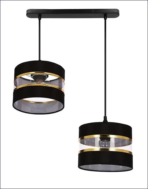 Czarna nowoczesna lampa wisząca - D254 T5-Z16