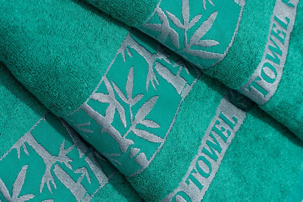 Ręcznik kąpielowy bambusowy BAMBOO 70x140 cm zielony, 70% bambus | 30% bawełna