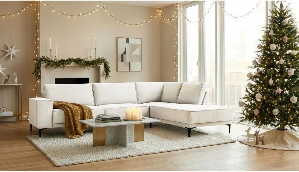 Kremowy narożnik (prawostronny) Copenhagen – Scandic