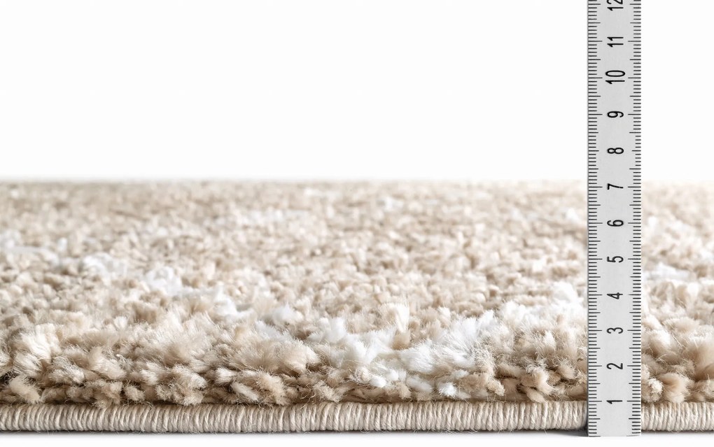 Dywan shaggy Blake romby beżowe 195 cm x 290 cm