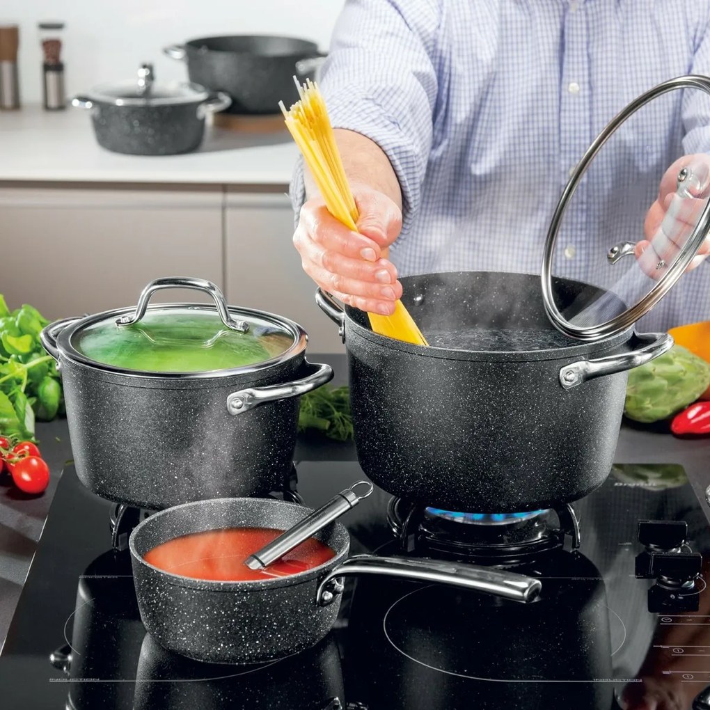 Tescoma Komplet garnków PRESIDENT Stone, 8 części