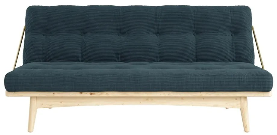Sofa rozkładana ze sztruksową tapicerką Karup Design Folk Raw/Pale Blue