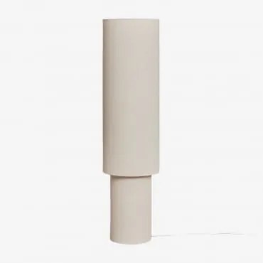 Lampa Stojąca Z Lnu I Żelaza Gioura Nature & ↑125 Cm - Sklum