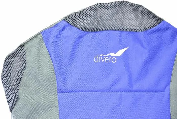 Zestaw 2 składanych krzeseł Divero Deluxe niebiesko-szare