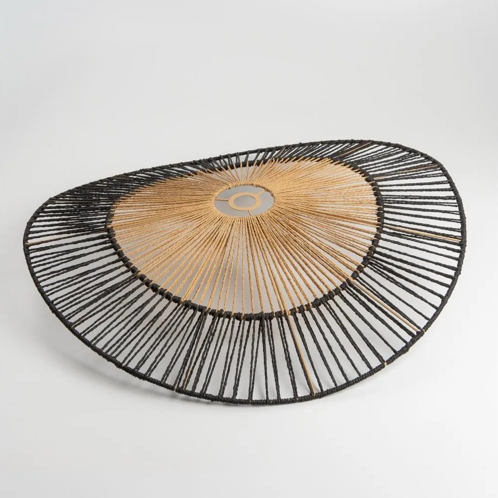 Uniwersalny abażur KERIA, śr. 80 cm, brązowy/czarny