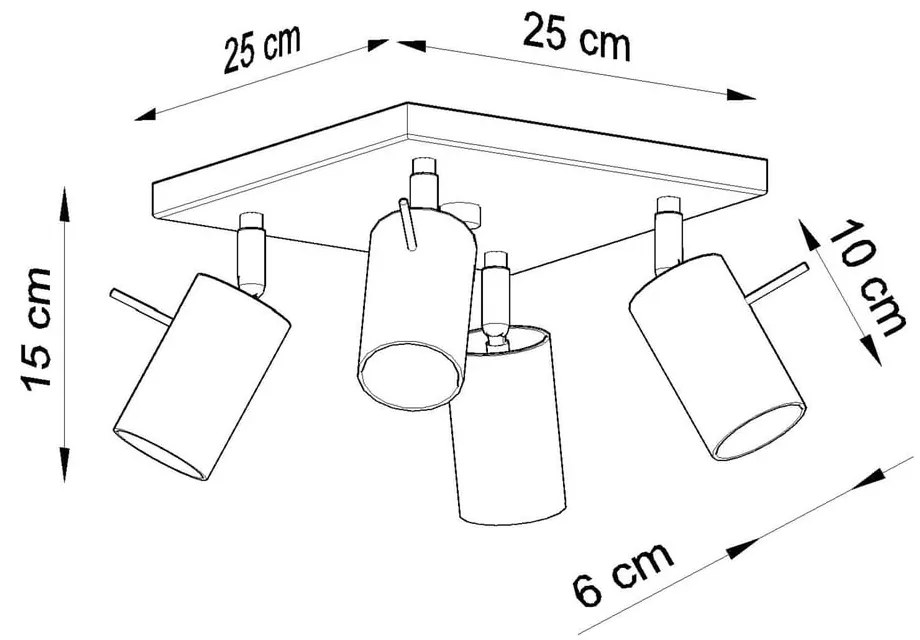 Biała lampa sufitowa Sollux Etna 4
