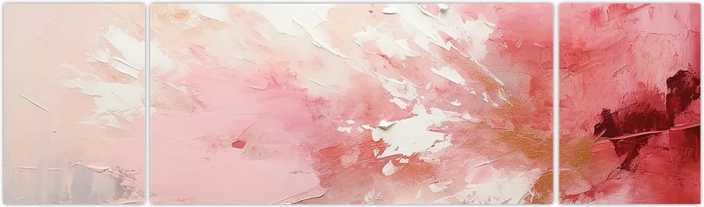 Obraz - Różowa abstrakcja (170x50 cm)
