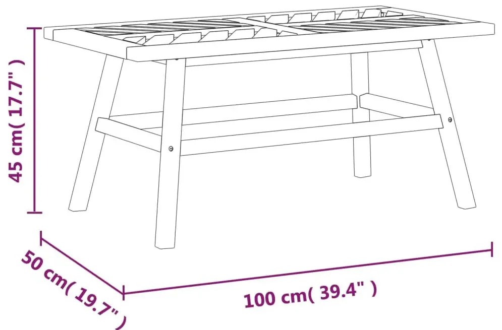 Ławka i stolik ogrodowy z drewna akacjowego T2-N30