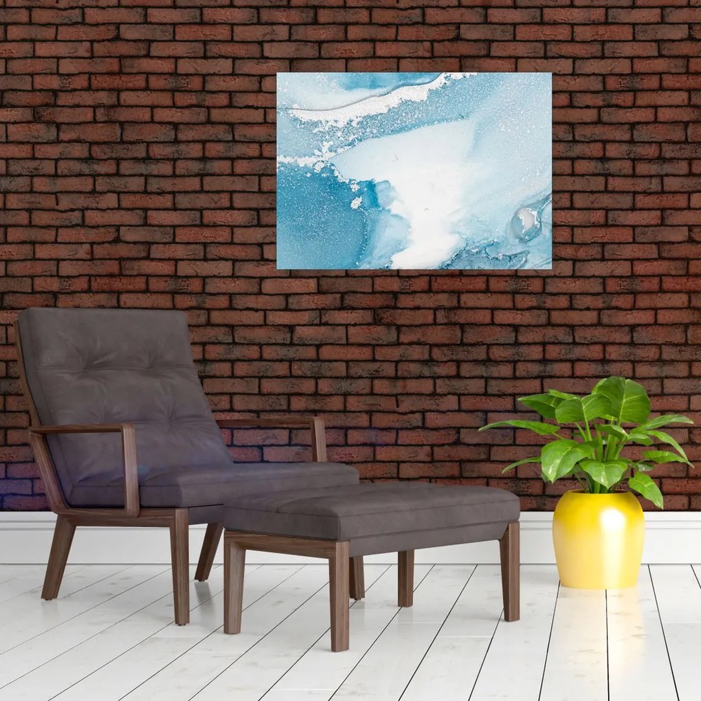 Obraz na szkle - Niebieski wystrój (70x50 cm)