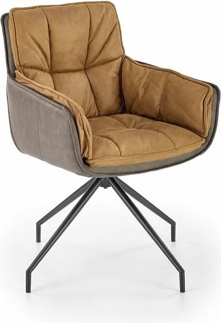 Krzesło tapicerowane K523 brązowe