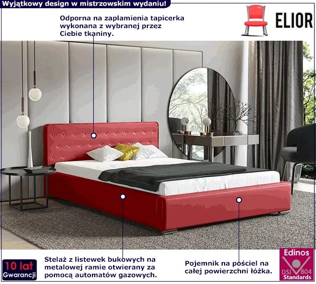 Łóżko tapicerowane Higa 3X 120x200 - 44 kolory
