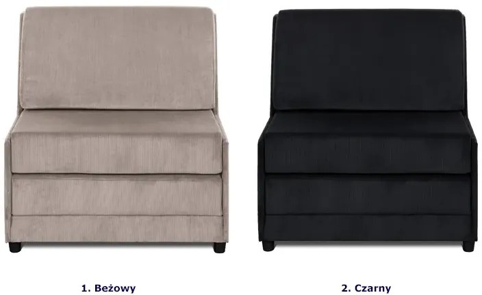 Tapicerowany beżowy fotel spania z funkcją L3-R72