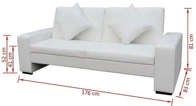 Luksusowa rozkładana biała sofa - Astigar