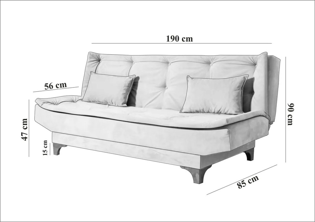 Sofa rozkładana Kelebek Rock