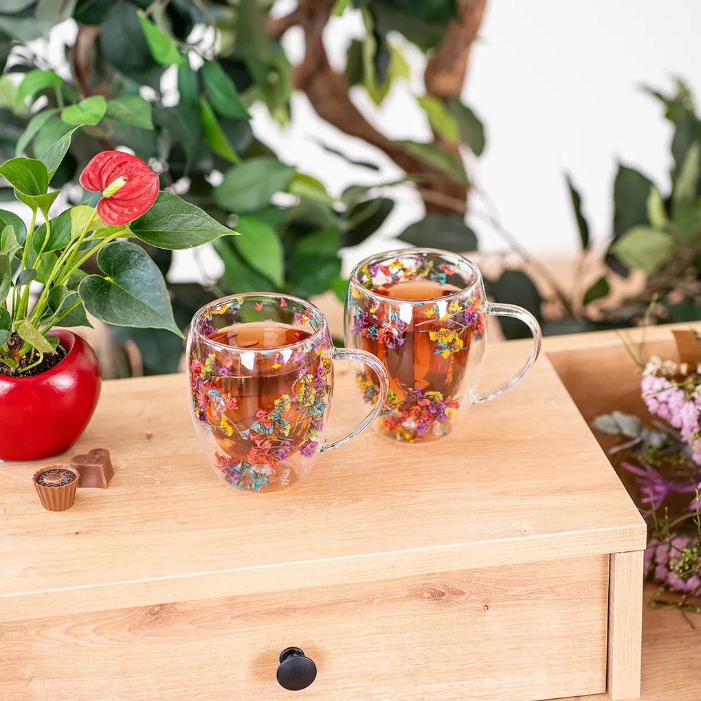 4Home Szklanka termiczna Flowers Hot&Cool 350 ml, 2 szt.