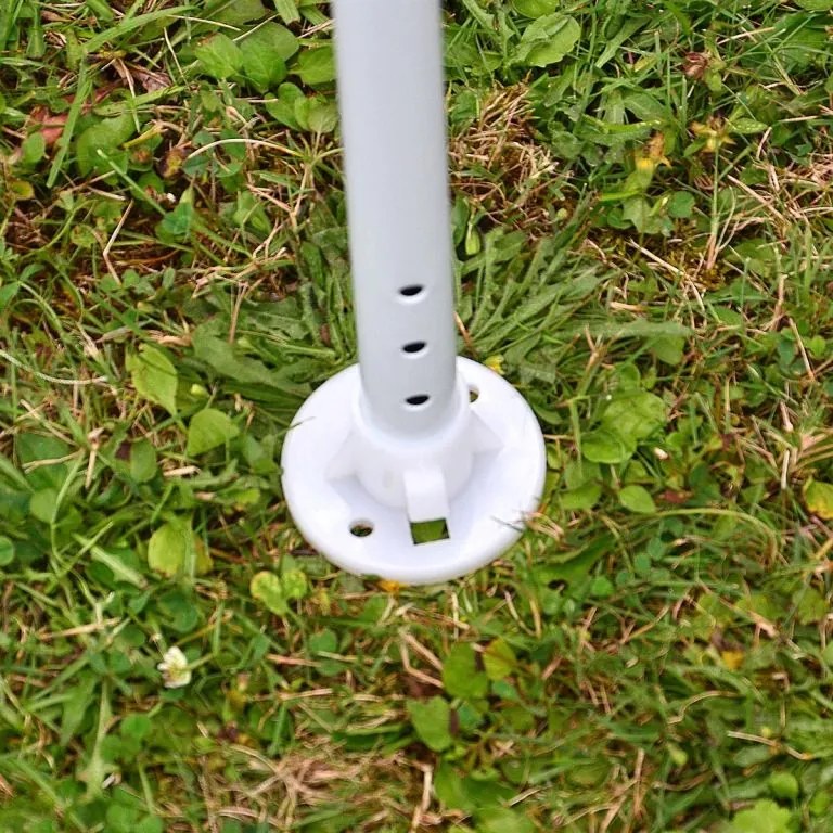 Namiot imprezowy 3×3 m – biały PE, 2 ścianki z oknami