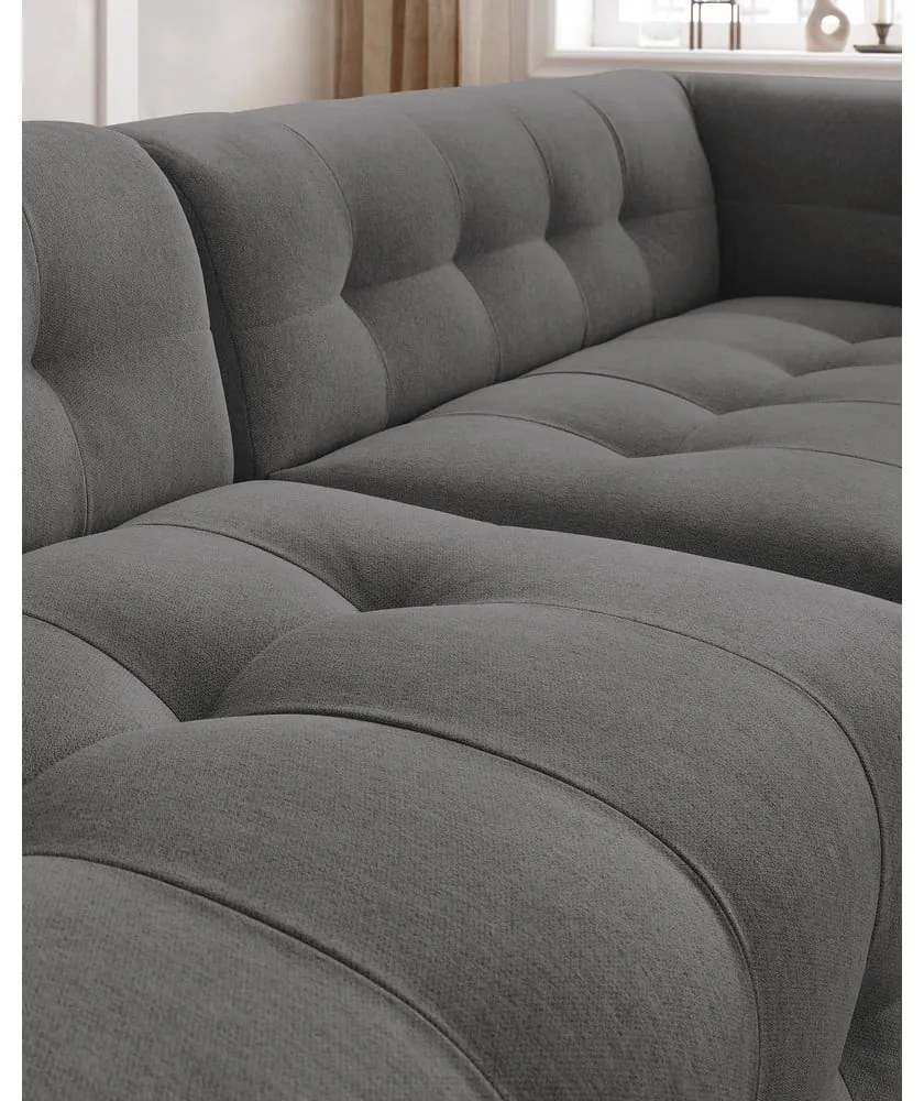 Ciemnoszara sofa 324 cm Kleber – Bobochic Paris