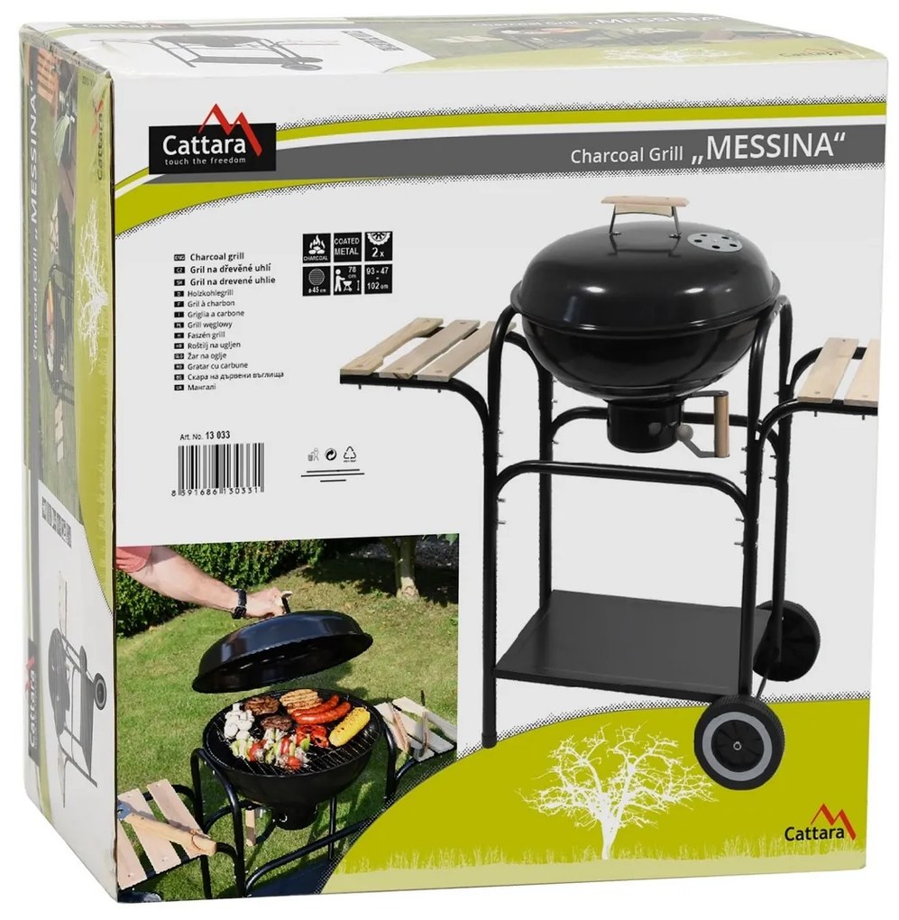 Cattara Grill na węgiel drzewny Messina, 93 x 102 x 47 cm