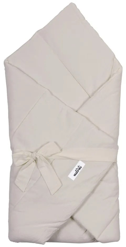 Kremowy bawełniany rożek niemowlęcy 75x75 cm – Malomi Kids