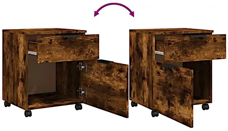 Szafka Biurkowa W Kolorze Przydymionego Dębu A4-N24