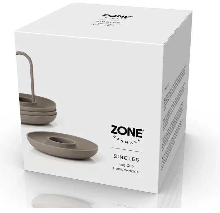 Metalowe kieliszki na jajka zestaw 4 szt. Singles – Zone