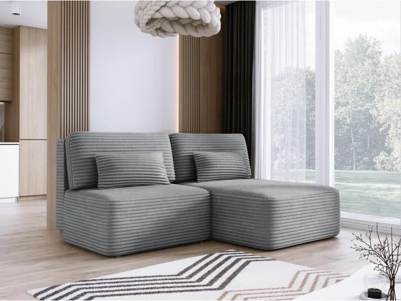 Narożnik TILIA wolnostojący układ L strona Prawa z funkcją spania w tkaninie Tilia 90