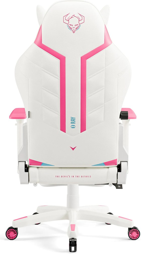 Fotel gamingowy Diablo X-Ray 2.0 Normal Size, biało-różowy