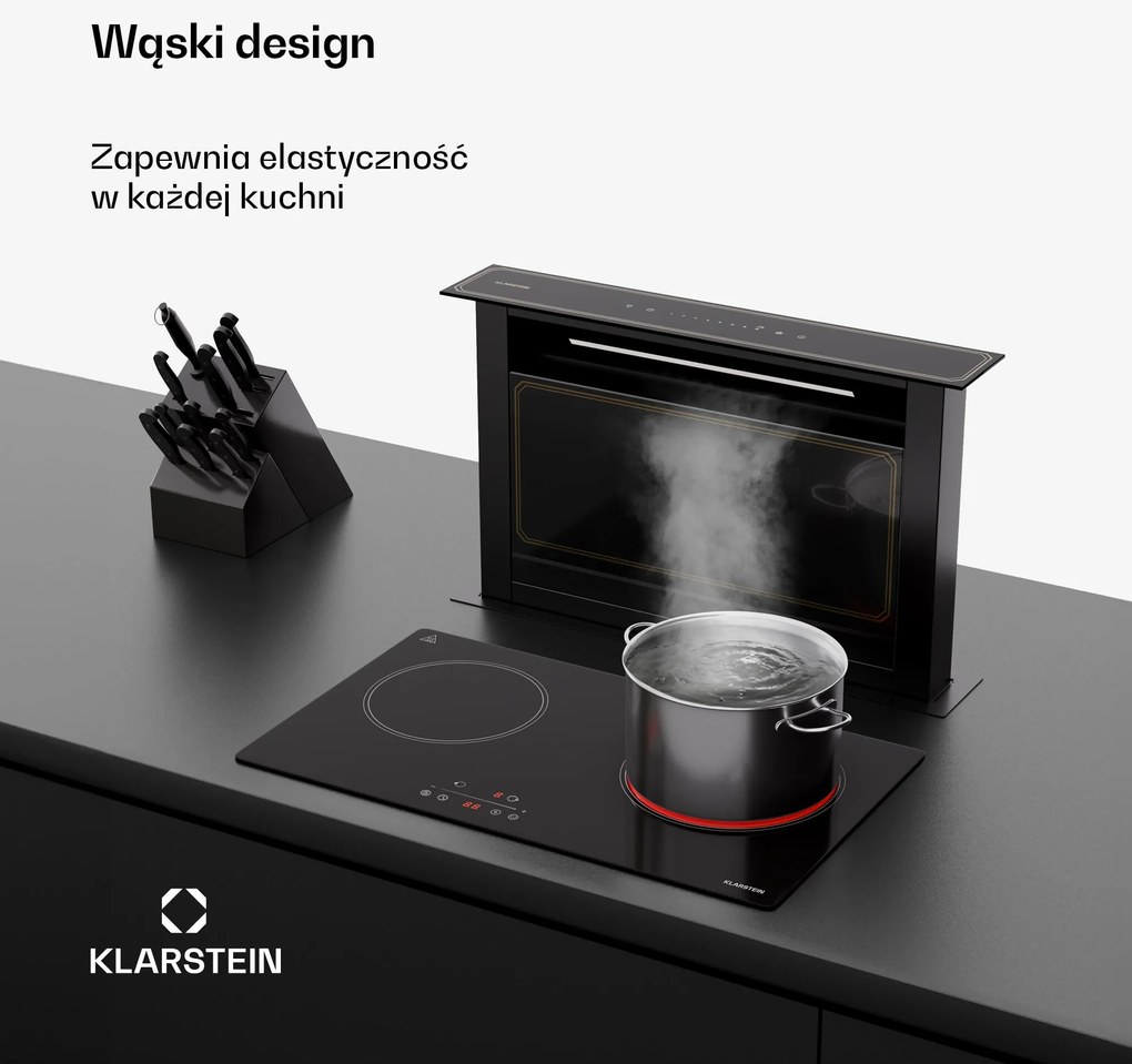 Klarstein CeramEase 60cm Płyta szklano-ceramiczna 2 Strefy gotowania Czarny