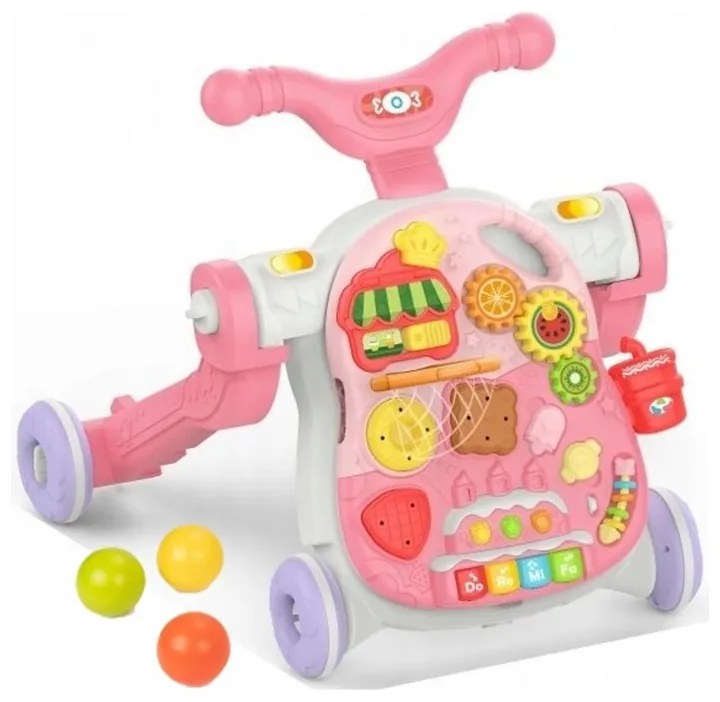 Woopie baby chodzik 5w1 multifunkcyjny różowy 1+