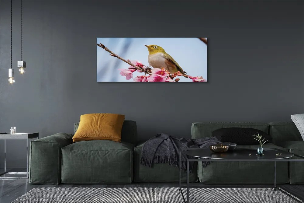 Obraz na płótnie Samotny Ptak na Gałęzi