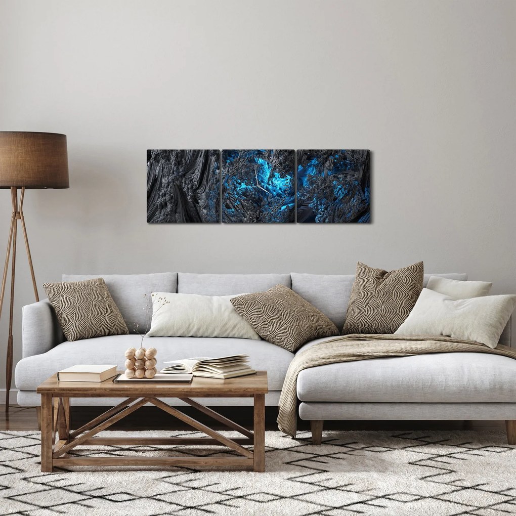 Obraz - Spojrzenie do wnętrza (z zegarem) (90x30 cm)