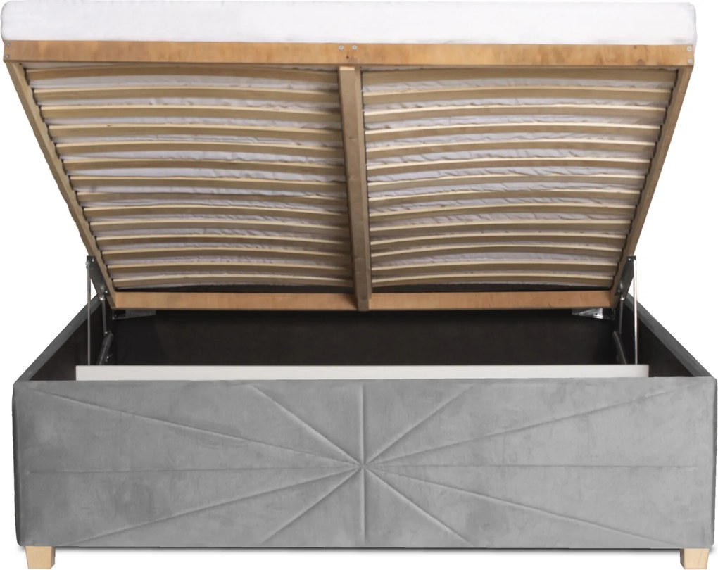 Łóżko PATI 180x200 cm Zielony Bez materaca