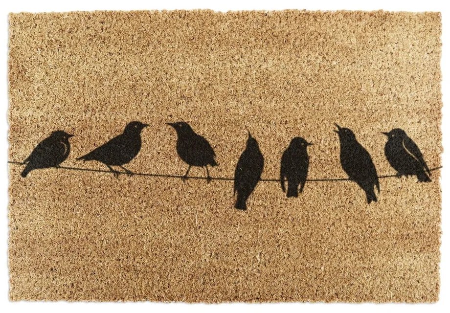 Wycieraczka z włókna kokosowego 40x60 cm Birds On a Wire – Artsy Doormats