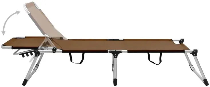 Brązowy leżak rozkładany L8-K93