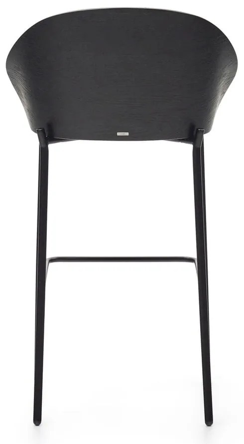 Czarno-szary hoker (wysokość siedziska 77 cm) Eamy – Kave Home