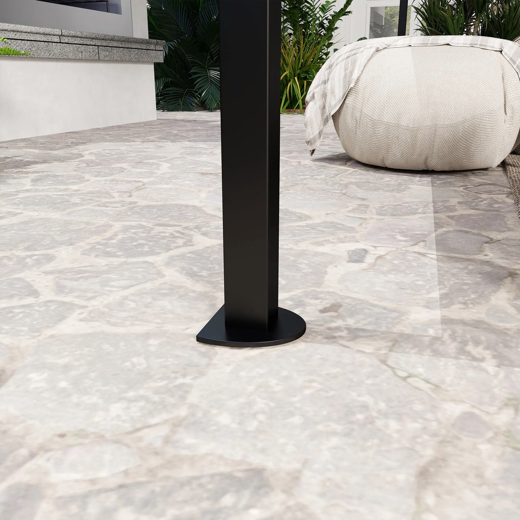 Outsunny Pawilon z Regulowanym Dachem Odporny na Warunki Pogodowe 3 x 2,5 m Kremowy