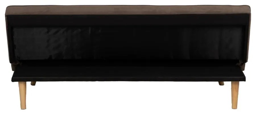 Brązowa rozkładana sofa z tkaniny szenilowej 175 cm – Ixia