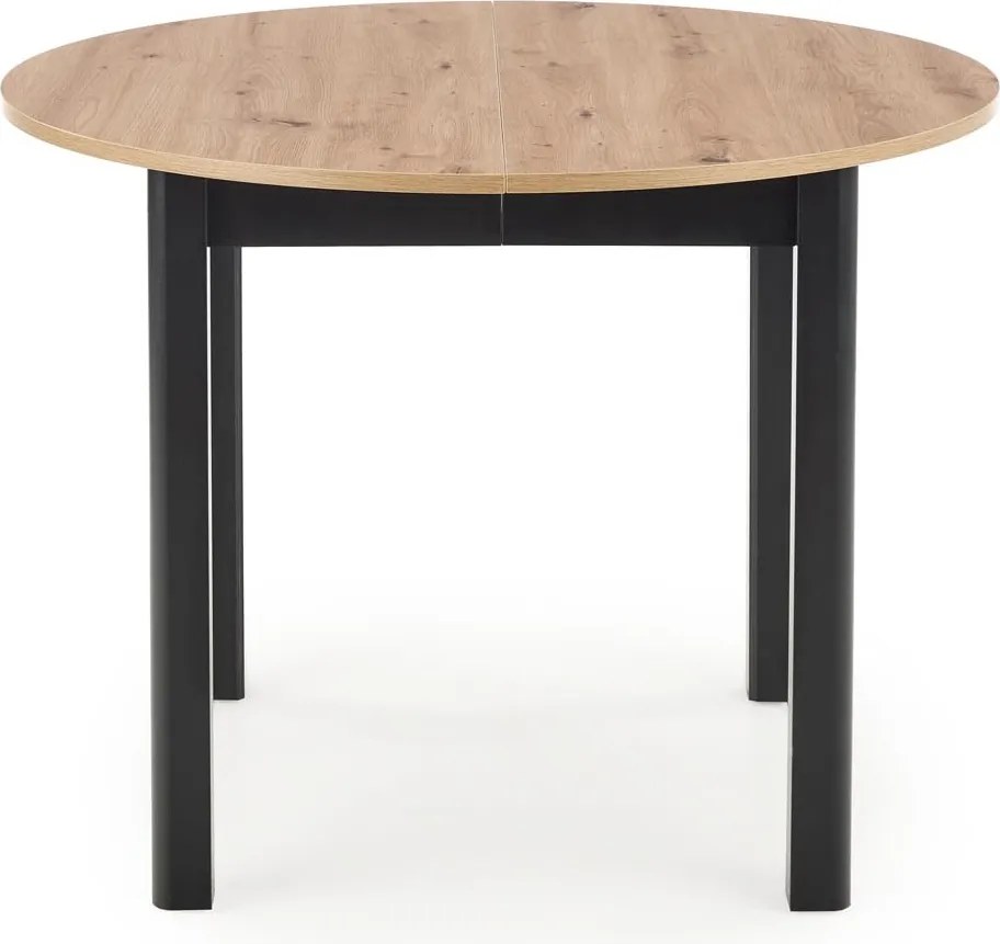 Okrągły stół z rozkładanym blatem w kolorze drewna Ringo Halmar dąb artisan