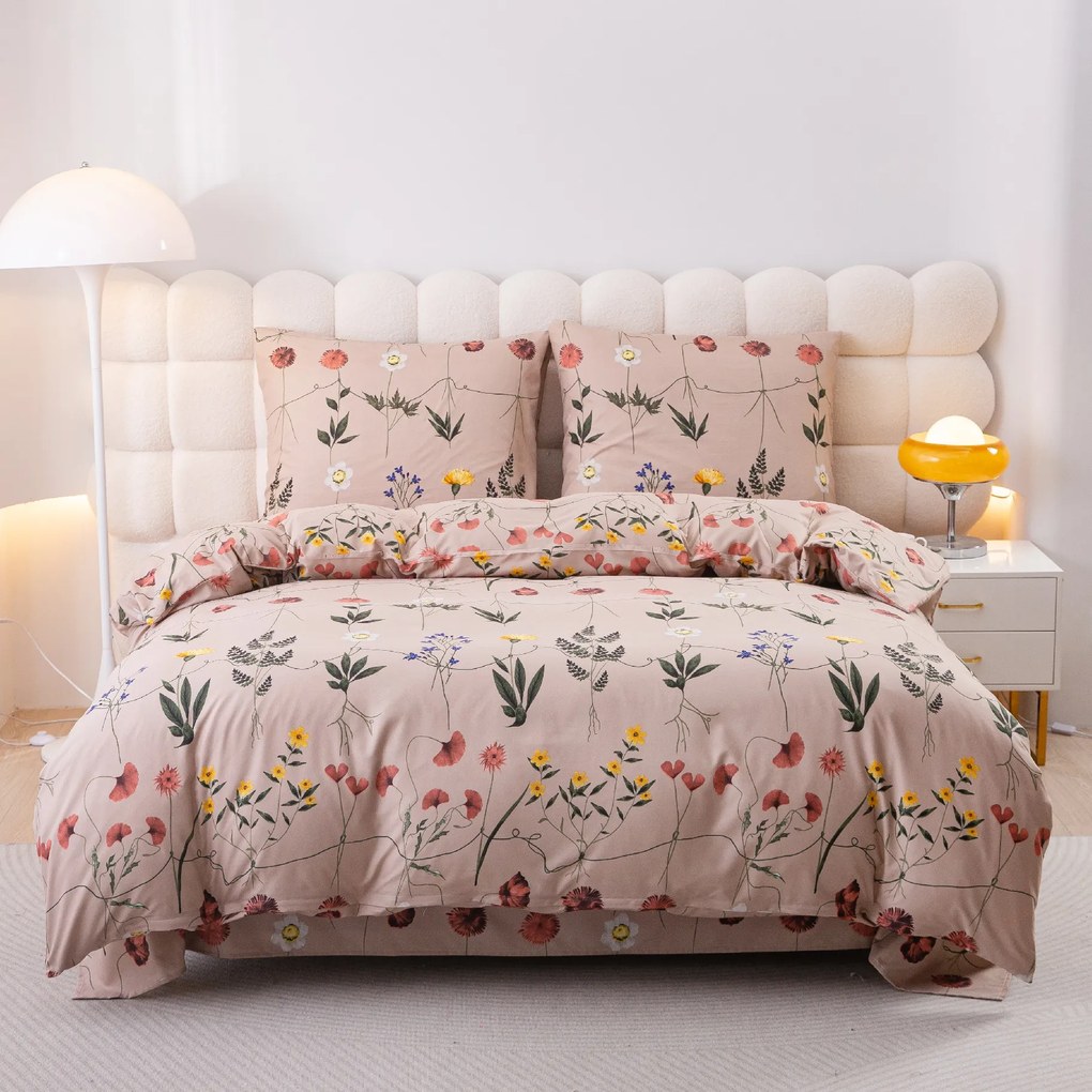 PrzytulneMieszkanie.pl PrzytulneMieszkanie.pl Pościel z mikrofibry HERBAR beżowa Rozmiar pościeli: 70 x 90 cm | 140 x 220 cm