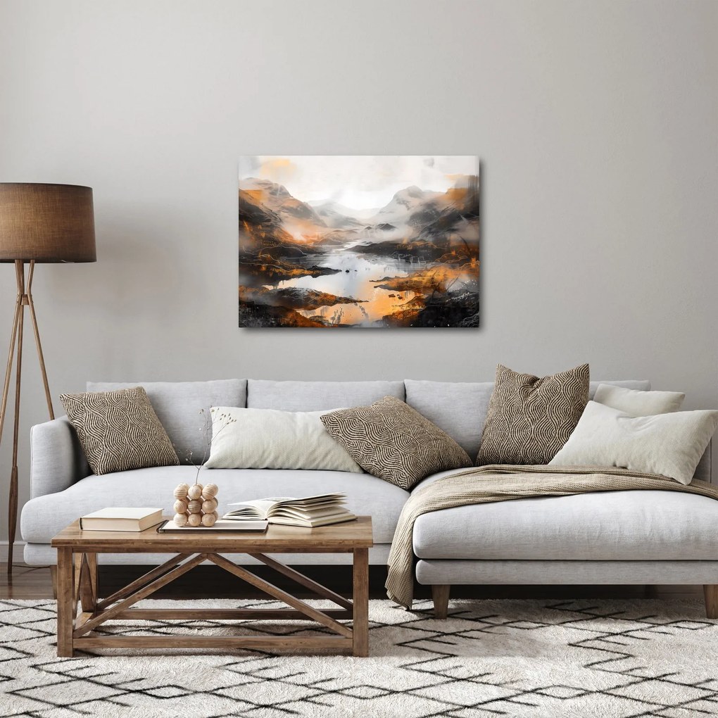 Obraz - Malowanie górskich krajobrazów (70x50 cm)