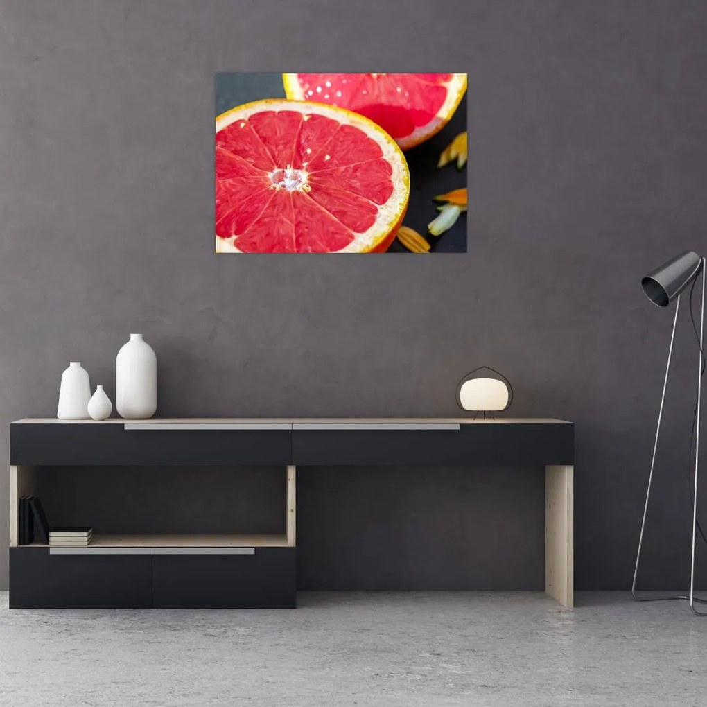 Obraz pokrojonych grejpfrutów (70x50 cm)