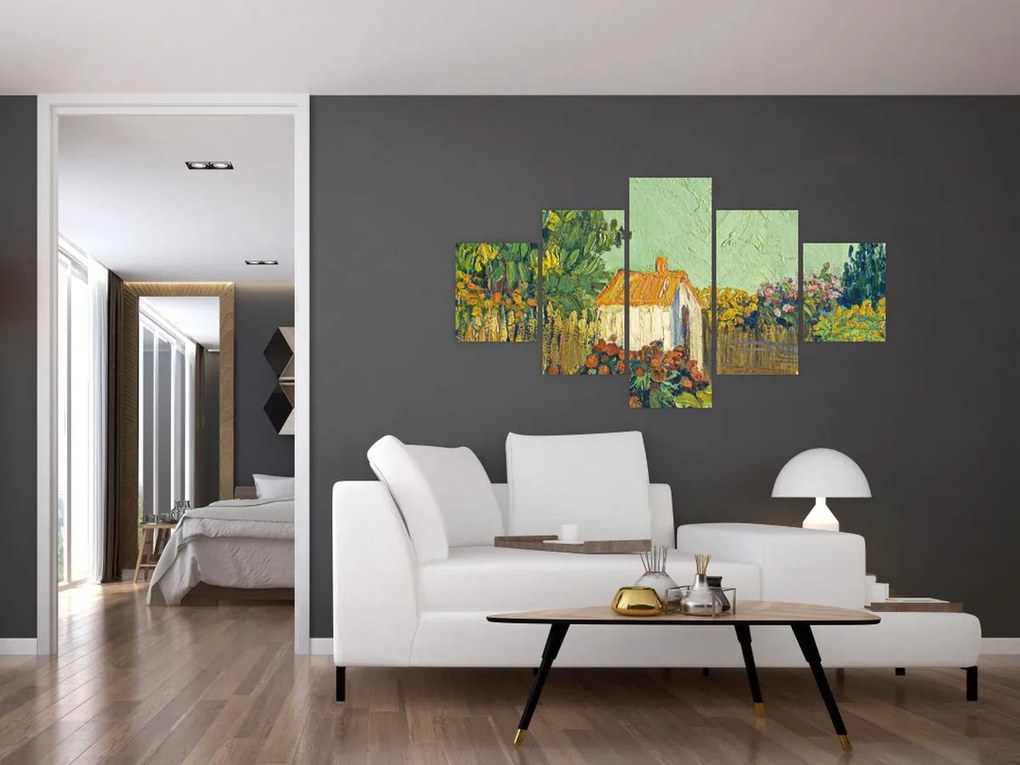 Obraz - Imitator of Vincent van Gogh, Landscape, reprodukcje (125x70 cm)