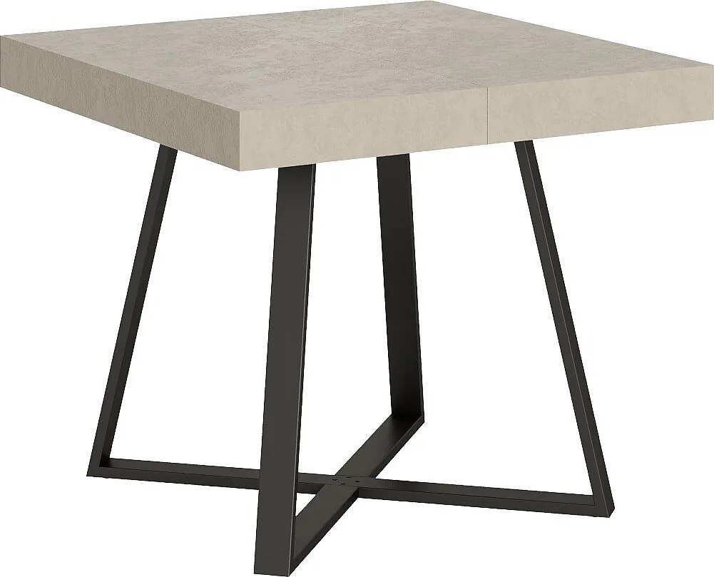 Stół rozkładany 90/194x90 cm Abbraccio kaszmir nogi antracytowe