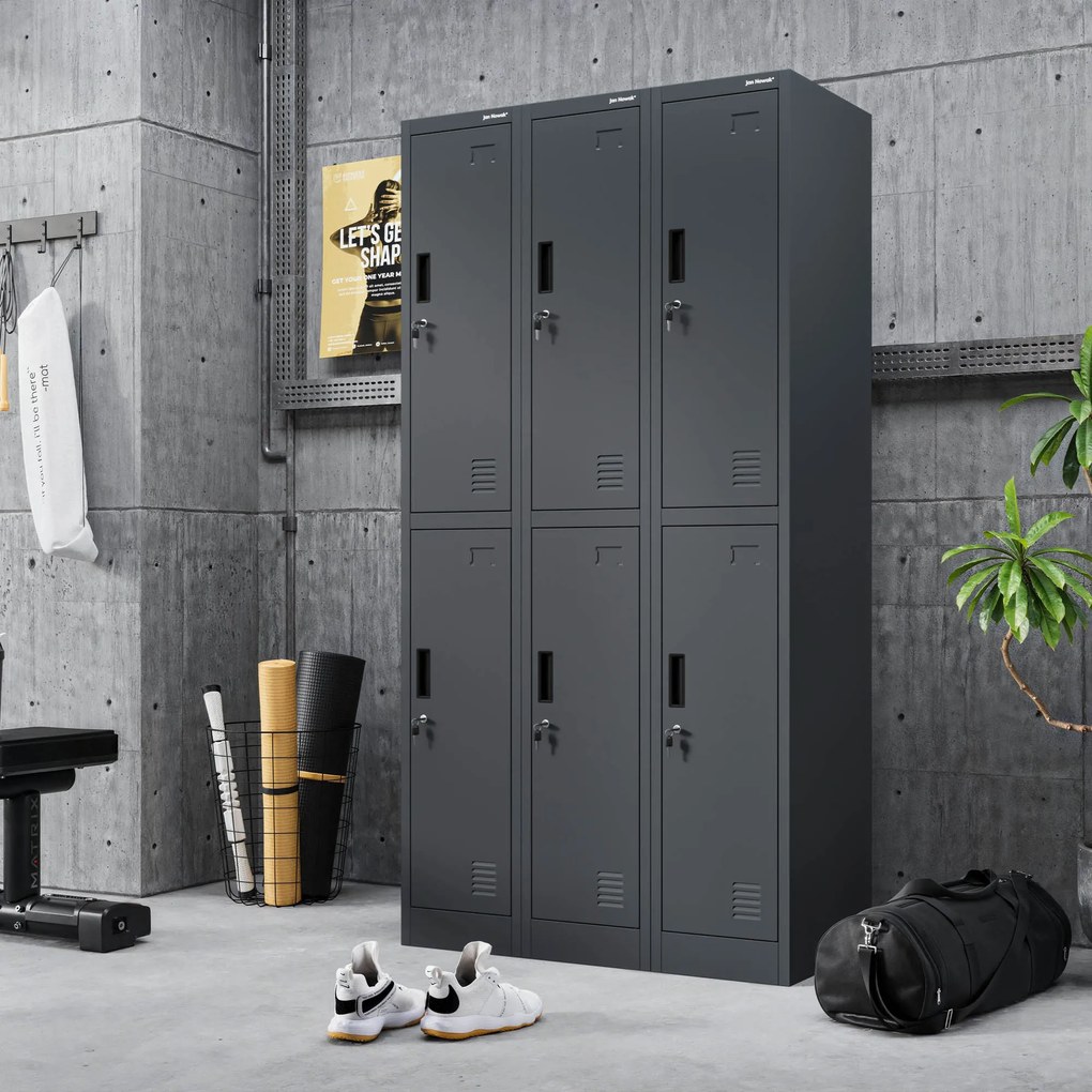 Szafka socjalna ubraniowa BHP antracytowa IGOR 1 Plus 316,5 x 1850 x 450 mm